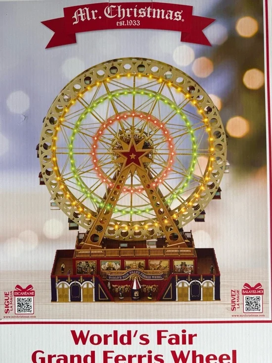 Mr Christmas Grand Ferris Wheel 15 Gold Label LED 50 Songs Animated - Picture 4 of 16